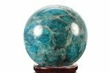 Bright Blue Apatite Sphere - Madagascar #241451-1